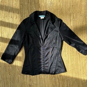 Marciano Corset-top with Boning Size L , Black 3/4 length sleeves